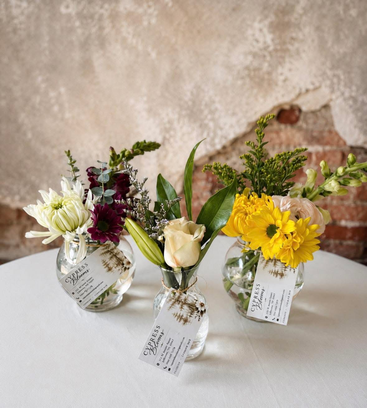 Mini flower trio