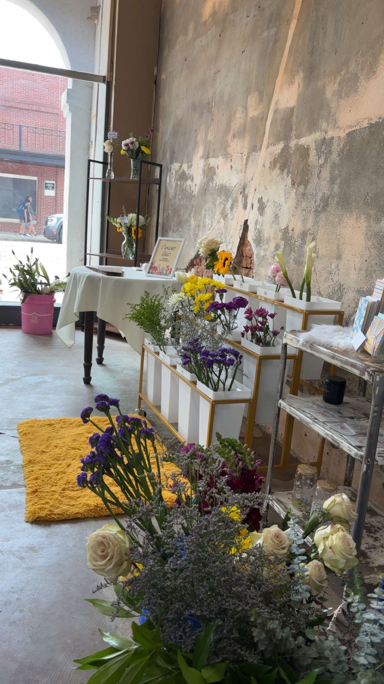 Cypress Blooms flower bar inside shop